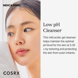 COSRX COSRX Low pH Good Morning Gel Face Cleanser, 5.07 fl oz, BHA Face Wash, Daily Mild Face Cleanser for Sensitive Skin, PH Balancing, Korean Skin Care, Korean Face Wash