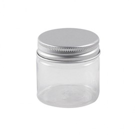 50ml Portable Empty Plastic Cream Container for Cosmetics & Lotion Silver Cap 50ml Empty Bottle 10ea