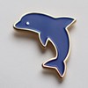 Dolphin Pin Badge Cute Iraka Pins Aquarium Fish Goods, Alloy