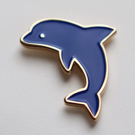 Dolphin Pin Badge Cute Iraka Pins Aquarium Fish Goods, Alloy Steel