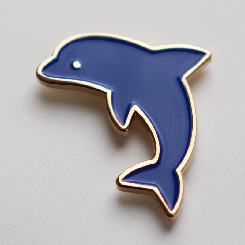 Dolphin Pin Badge Cute Iraka Pins Aquarium Fish Goods, Alloy