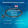 WIIKKOPM 2pk Black Nose Ring Set G23 Titanium Nose hoops