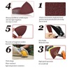 TA-VIGOR 15Pcs 80 Grit Detail Sander Sandpaper Triangular Sanding Hook