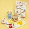 Colcolo Burger Stacking Toy Pretend Play Food Set Realistic Party