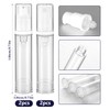 4 Pcs Empty Airless Pump Bottles, Refillable Clear Travel Pump