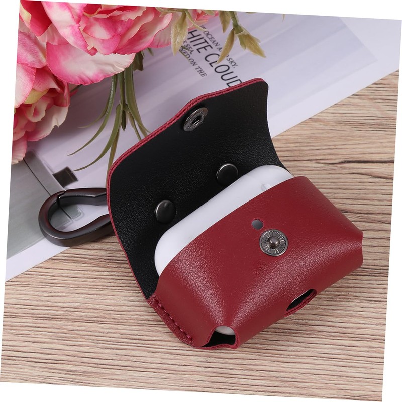 KICHOUSE Simple Imitation Leather Earphone Case Cover for Wireless Headphone