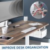 VIVO White Under Desk Lockable Pull Out Storage Drawers, Workspace