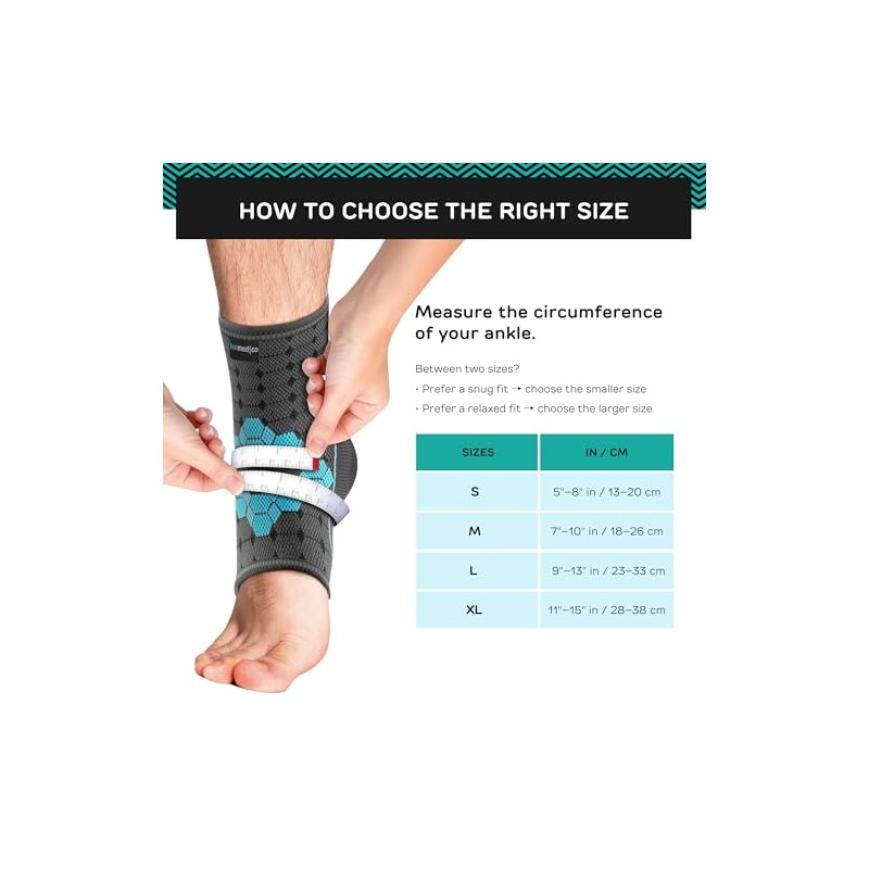 bonmedico Ankle Support – Comfortable Sports Ankle Brace for Stability
