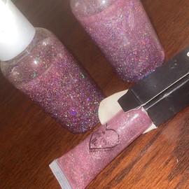 IT GIRL holographic body sets All-in-one Set Organic Hydrating Silicone Free - Color and scent: Peony rose pink holographic