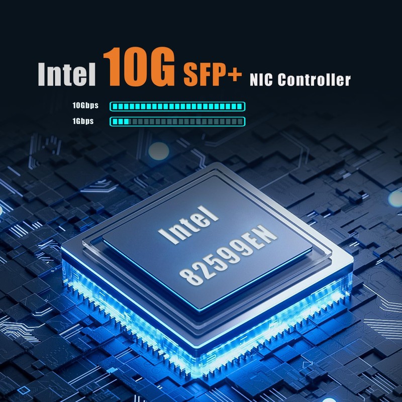 GLOTRENDS ST7315 1-Port 10Gb SFP+ Ethernet Network Card with Intel