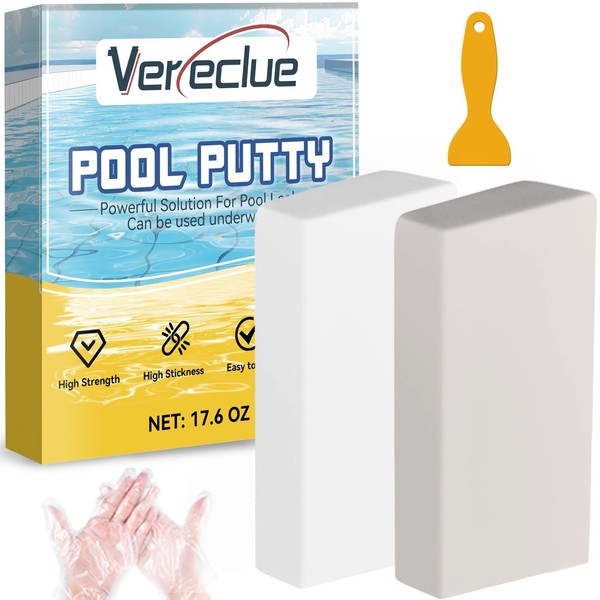 Pool Putty, 17.6 OZ, 2 Part Epoxy for Leaks Underwater