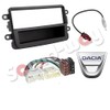 Sound-way 1 DIN Car Radio Faceplate, Radio Frame, ISO Connection Cable, Antenna Adapter, Compatible with Dacia Duster, Sandero