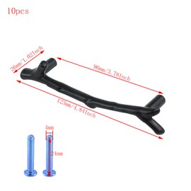 Mewutal 10PCS Tree Branch Shape Cabinet Knobs Pulls Zinc Alloy Drawer Knobs Decorative Twig Shape Dresser Handles for Home Decoration Furniture, with Screws (Black, 96mm Hole Center)