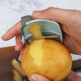 Kichvoe Vegetable Peeler 4pcs Finger Grips Peeler Palm Peeler Finger Potato Peeler Hand Vegetable Peeling Tool for Cucumbers Carrots Potatoes Apples Kitchen Veggie Potato Peelers