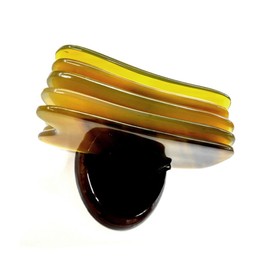 ORFOFE Ox Horn Massage Board Set of 4 Square Scraping Therapy Plates for SPA and Acupuncture Natural Material for Body and Facial Massage Improve Circulation and Metabolism Random Color