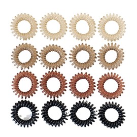 QUETTO 12 Pcs Spiral Hair Ties - Soft Plastic Hair Coils Invisible Hair Ties 12 Vibrant Colors for Women & Girls