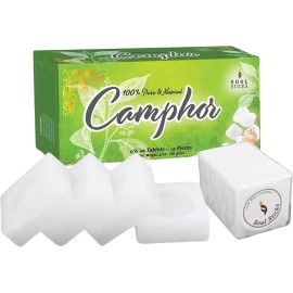 Sticks 56g Natural Camphor Tablets – Soul Sticks Camphor Blocks (Pack of 12)