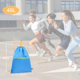 CHEPULA Drawstring Bags, Waterproof Drawstring Gym Bag for Women Men, String Bag Large Sports Drawstring Backpack for Travel Shopping Swimming Yoga Beach