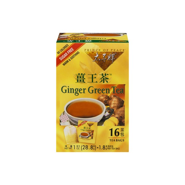 Pack of 5 x Prince of Peace Ginger Green Tea - 16 Tea Bags