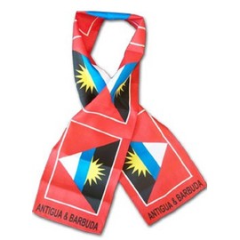 Antigua Barbuda Country Lightweight Flag Printed Knitted Style Scarf 8"x60"