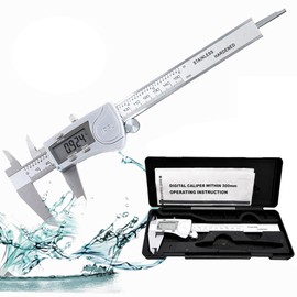 NORTOOLS Caliper Digital Caliper 150mm/6" Acero inoxidable IP54 Impermeable Micrómetro Electrónico Caliper Herramienta de Medición con Gran Pantalla LCD