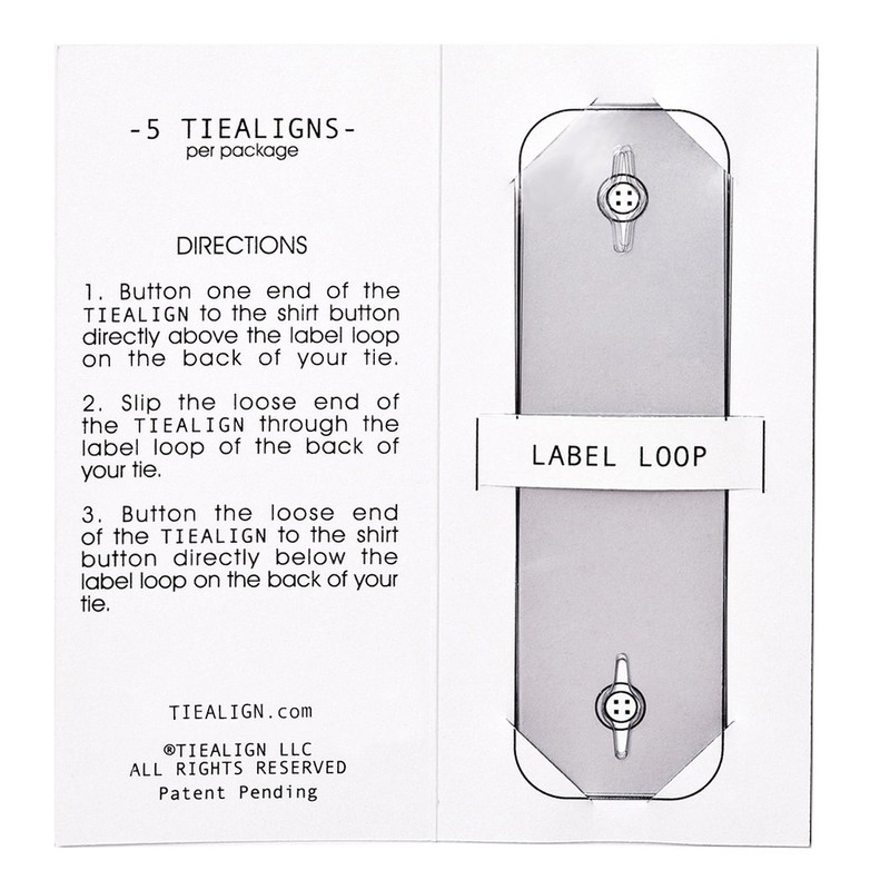 TIEALIGN 5 Pack - Invisible Tie Stays Made in the