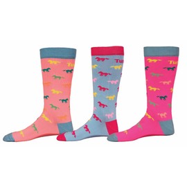 TuffRider Neon Pony Kids Socks - 3 Pack