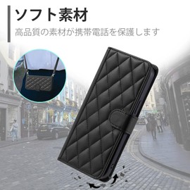 laddutoi FOR sense3 lite/sense3 basic/SH-02M/SHV45/SH-RM12/Android One S7 Compatible Case AQUOS Sense 3 Case, Notebook Type, Stylish, with Strap, Stand Function, Card Storage, Lightweight, Slim