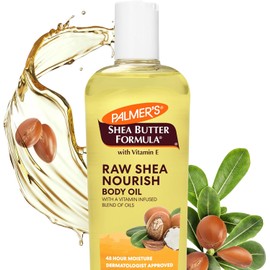 Palmer's Shea Formula Raw Shea Body Oil, Aceite Humectante Corporal con Manteca de Karité y Vitamina E, Absorción Instantánea, Dermatológicamente Probado, 250ml