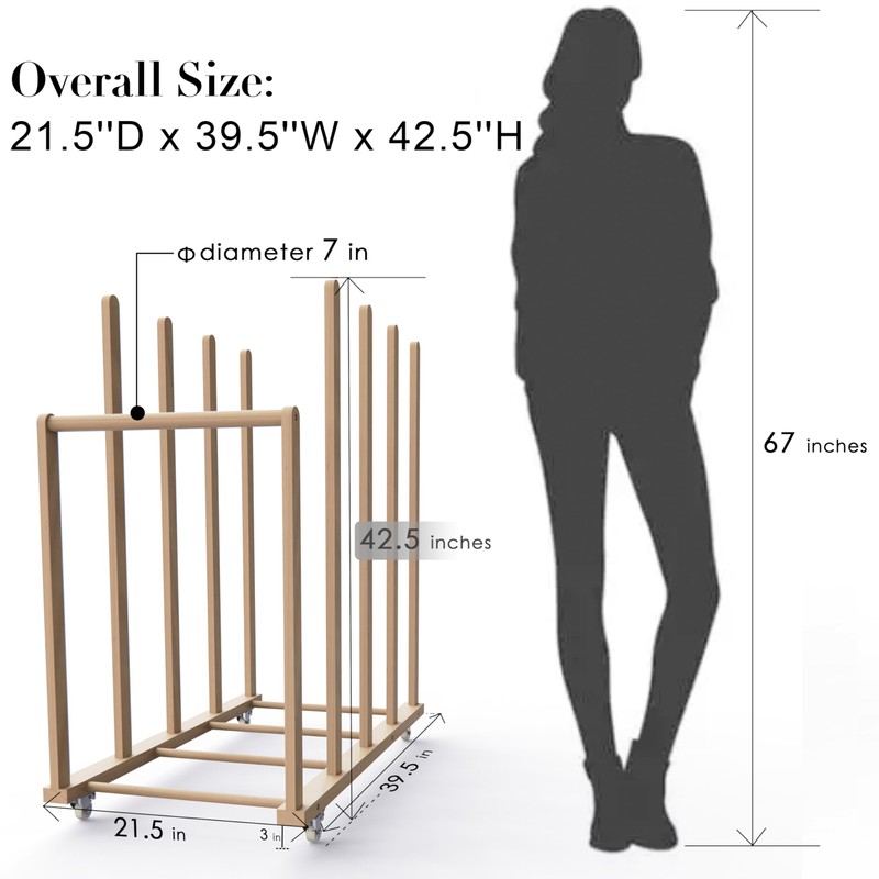 UNZERO Art Storage Rack, Art Canvas Storage, Art Drying Rack,