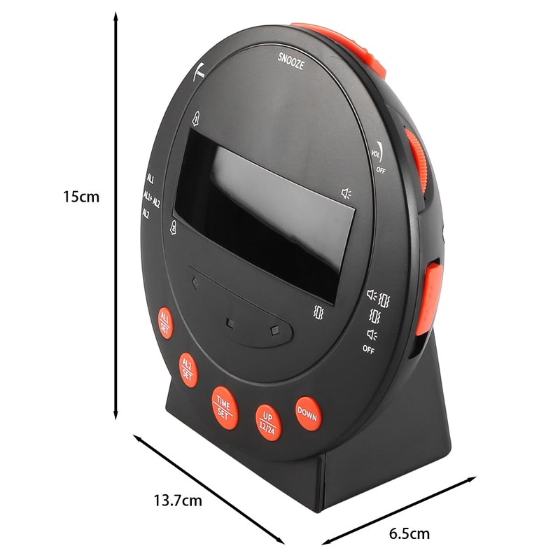 Ieron Electronic Digital Display Vibration Alarm Clock Adjustable Brightness Dual