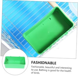 Gatuida 2pcs Parrot Bath Basin Hanging Tub Durable Pet Shower Pot for Birds Ingenious Design for Fun Bathing Experience Versatile Bird Bath Supplies Green Color