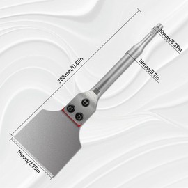 TIHOOK Scalpello SDS Plus, 300 mm x 75 mm, scalpello piatto per martello rotativo, rimozione di piastrelle e adesivo