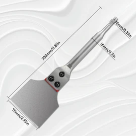 TIHOOK Scalpello SDS Plus, 300 mm x 75 mm, scalpello piatto per martello rotativo, rimozione di piastrelle e adesivo