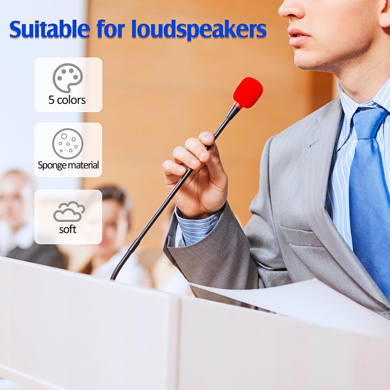 Juexica 30 Pcs Mini Size Lapel Headset Microphone Windscreen Sponge