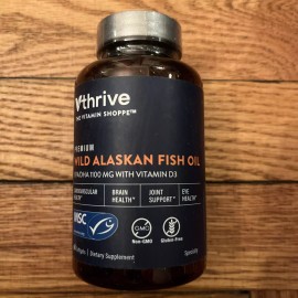 Vthrive Premium Wild Alaskan Fish Oil with Vitamin D3 - 1,100 MG EPA/DHA (60 Softgels)