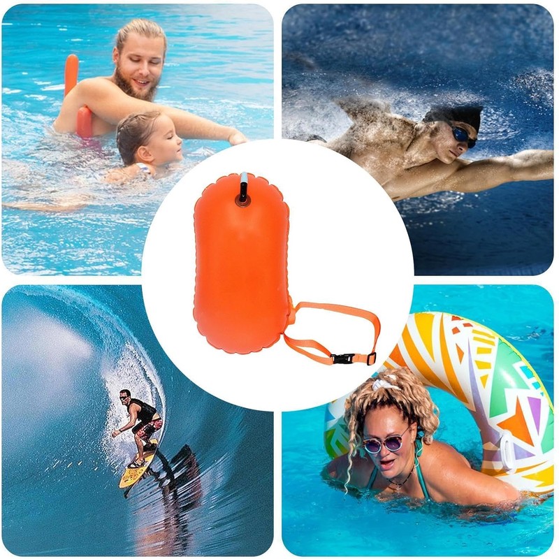 48x29cm Swimming Buoy - Adjustable Waist Belt High Visibility Swim