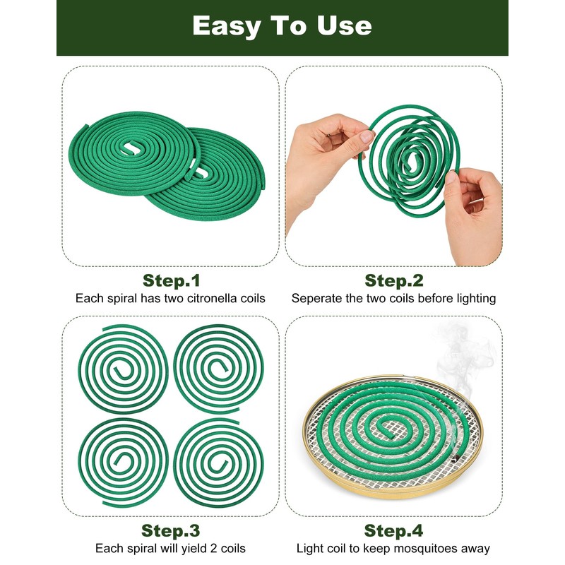 Citronella Incense Coil Outdoor - Each Burns for 8 Hours