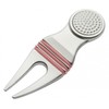 Silverline Golf Divot Tool Silver/Pink for Women with Replacement Ball