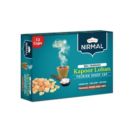 Shubhkart Premium Kapoor Loban Sambrani Dhoop Cup | Long Lasting Aroma for Prayer, Puja,& Meditation |Charcoal-Free Loban Burner Incense for Relaxation & Stress Relief |12 Cups