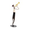 Trumpet Player Figurine Modern Abstract Handcrafted Metal Musician Sculpture for