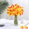 Sahoottie 24 Pcs Orange Artificial Calla Lily Flowers Fake Orange