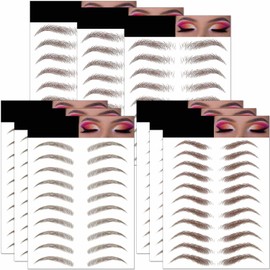 Eyebrow Tattoo Stickers 84 Pairs, 8 Sheets Eyebrow Temporary Tattoo Peel Off Sticker Waterproof 6D Hair-Like False Instant Transfer False Brows