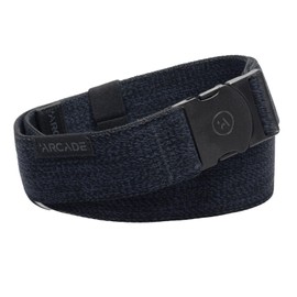 Arcade The Original Unisex Adventure Belt, Heavy Duty Elastic Webbing, Non-Metal Travel Friendly Buckle, Foundation Heather Navy