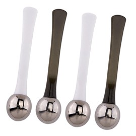 Outanaya 4Pcs Zinc Alloy Eye Cream Spoons Portable Eye Massaging Tools for Cream Application Eye Treatment Applicators for Skincare Convenient and Easy to Use