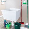 JS Jackson Supplies Tehila White Wall-Mounted Utility Sink Tub Kit,