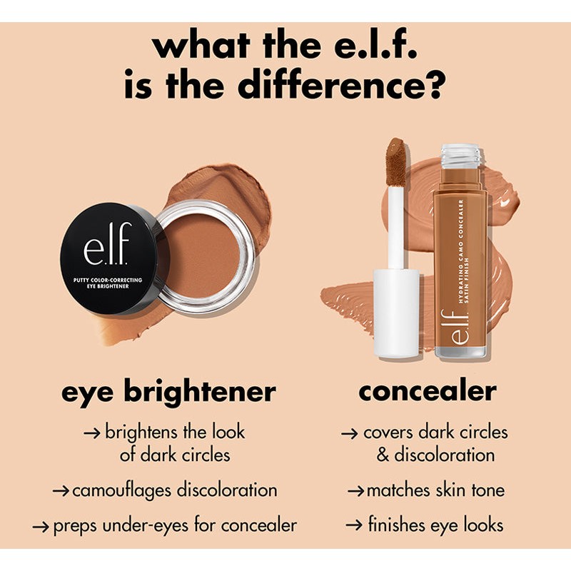 e.l.f. PUTTY COLOR CORRECTING EYE BRIGHTENER - MEDIUM/TAN, ELF