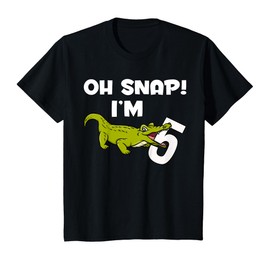 Oh Snap I'm 5 Crocodile Alligator T-Shirt