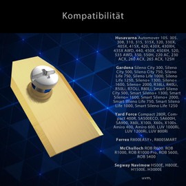 RASENFREUND Titanium Longlife Blade Blades Suitable for All Husqvarna Automower / Gardena Robotic Lawnmowers / Fits 105, 310, 315, 320, 420, 430x, R40i and More - (3g - 0.75mm) + 30 Screws, Pack of 30