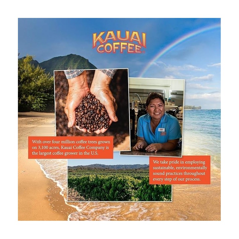 Kauai Coffee Island Sunrise Mild Roast - Compatible with Keurig